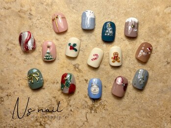 エヌズネイル 三鷹駅前北口店(n’s nail)/クリスマスネイル 1本330円~