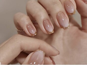 ベストネイル 渋谷109前店(Best Nail)/ゴールドガラスフレンチ