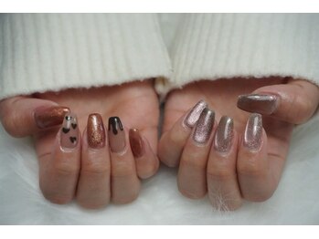 バレンタインネイル