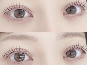 クラッチ 広島(CLUTCH)の写真/まつ毛への負担を軽減してくれるフラットラッシュ♪アイブロウ/まつ毛パーマ/パリジェンヌリフトもお任せ♪