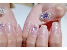 ダリア 大宮店(DAHLIA)/韓国風ビジュー囲みネイル