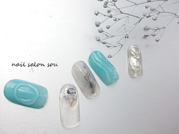 ネイルサロン ソウ 心斎橋店(Nail Salon Sou)/夏色カジュアルnail♪
