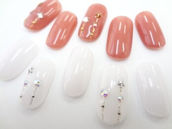 ネイルサロン クイール 小山店(NAIL SALON QUILL)/ワンカラー+ストーン