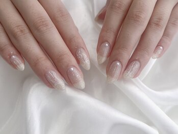 インザピンクリリー(in the pink LILY)/white flash nail