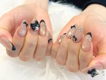 シエル(Ciel)の写真/キラキラ/大人上品も得意★【大人気ジェルチップ長さ出し フリーアート(シンプル)¥12800】オフずっと無料!!