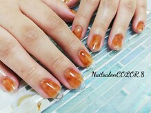 ネイルサロン カラーエイト(Nailsalon COLOR.8)/スカルプ　クリアフレンチ