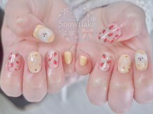 スノーフレーク(Snowflake)/季節定額デザイン☆春ネイル