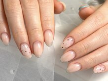 ユニネイル 池袋(Uni Nail)/ドット×スキニーフレンチ♪
