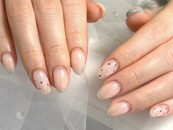 ユニネイル 池袋(Uni Nail)/ドット×スキニーフレンチ♪