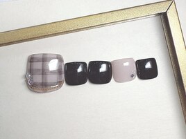 ギンガムチェックネイル　￥8800