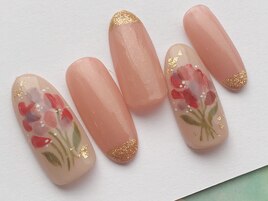 アンティークフラワーネイル