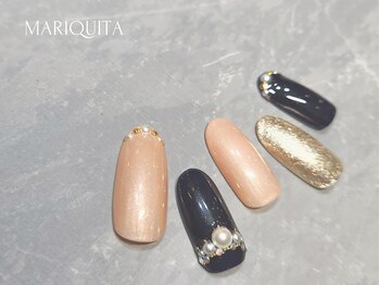 ネイルサロン マリキータ(MARIQUITA)/ティアラネイルビジュ-フレンチ