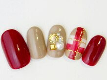 ネイルサロン ドレリッチ 大宮店(drerich)/【6990】ボルドーチェック