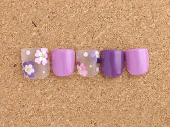 ネイルサロン ブランロール 白金店(Nail Salon Blanl'or)/FOOT ホロフラワー¥8,760