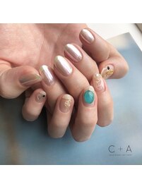 ワイヤーアートが目を引く