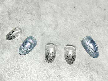 ジュリネイル(JULIE NAIL)/ぷっくり梅雨ネイル