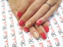 ネイル リッチ(Nail Rich)/赤クリスマスネイル☆
