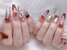 シーアンドビーネイル(C&B Nail)/チップ長さだしクリスマスネイル