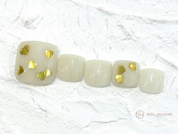 ネイルメゾン 池袋店(NAIL MAISON)/シンプルハートホロ¥9000