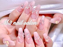 エムズ ネイルサロン(M2)/チークラメリボンネイル