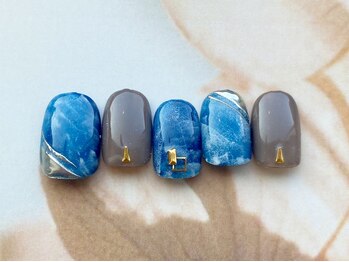 ココロ 新橋(kokoro)/9月定額ネイルデザイン☆華やか