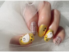 ハロウィンネイル・手作りおばけ