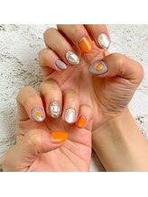 プライズアイリス アイラッシュ 池袋東口店(prize Iris eyelash)/オレンジネイル