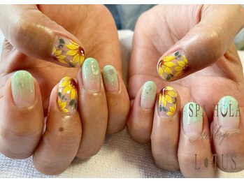 ロータス Lotus/ひまわりネイル