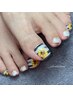 【フットネイル】アートで華やかテンション上がるコース
