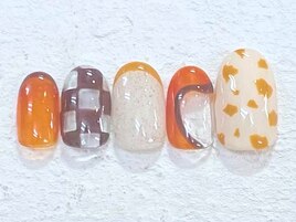 手描き　ネイル　和柄