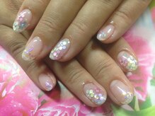 ブルーラヴァンド(Blue Lavande)/キラキラ大人ネイル