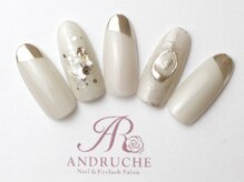 アンドルーチェ なんばパークス店(ANDRUCHE)/フレンチミラー/クリアネイル