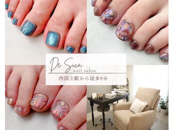 デシカ(DeSica)の写真/秋冬のフットネイルで足元からオシャレに！ふわふわリクライニングチェアで贅沢な時間を＊