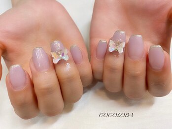 ココロバ ネイルアンドビューティーサロン(COCOLOBA)/蝶々モチーフ×ラベンダー♪