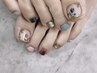 【nail☆持ち込みok!フット】オフ、ケア込み。2本アートし放題フットジェル