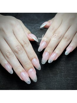 サロン エージー(salon AZ)/今季大人気のガラスフレンチ☆