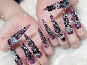 ブルームビューティ― 新宿(Blooｍ Beauty)の写真/イベント前に◎スカルプで美しいロングネイルが長持ち！耐久性とフォルムの魅力を楽しもう♪