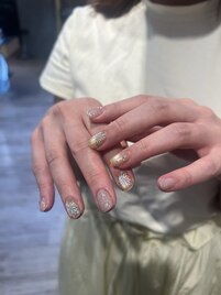 定額デザイン　花火ネイル