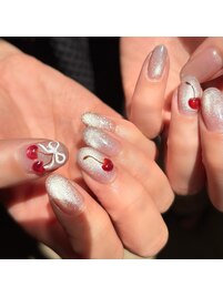 さくらんぼネイル