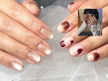 ハズグラスネイル(Haze Grass nail)/ハートネイル
