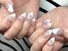 【HAND/初回オフ¥0】フレンチネイル（ベースクリア）：¥7500