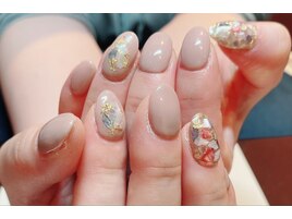 シェル金箔ネイル