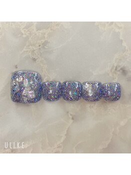 ナチュラ(Natura.)/大人ラメフットジェルネイル