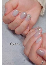 シアン(Cyan)/持ち込みデザインS,Mコース