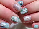 紫陽花ネイル