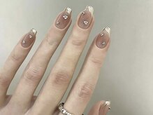 クラネイル(KURA_NAIL)/ベージュゴールドフレンチ