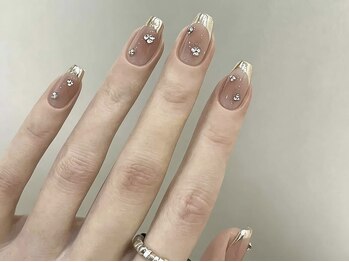 クラネイル(KURA_NAIL)/ベージュゴールドフレンチ