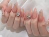 【チップスカルプ長さだし】ワンカラーラメグラネイル10980マグネット+¥1000