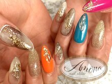 アモーナ ネイルアトリエ(amona nail atelier)/差し色はネオンカラーで♪