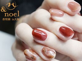 秋冬タイダイ ニュアンスネイル